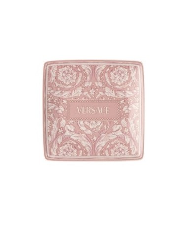 Versace - Coppetta quadra piana Barocco Rose 12 cm