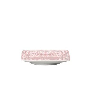 Versace - Coppetta quadra piana Barocco Rose 12 cm