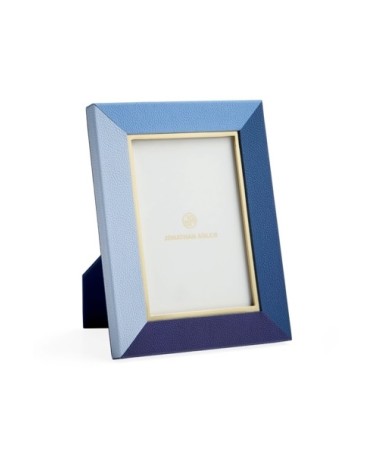 Jonathan Adler - Cornice in pelle blu 4" X 6"