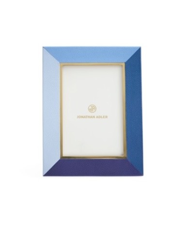 Jonathan Adler - Cornice in pelle blu 4" X 6"