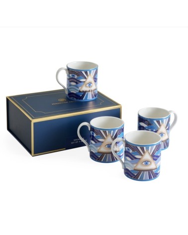 Jonathan Adler - Set di 4 Mugs Blu