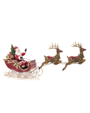 Goodwill-Babbo Natale con Slitta e Renne cm.57,5