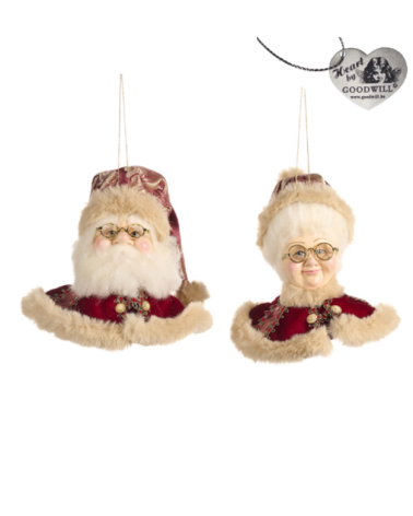 Goodwill-Decoro Babbo Natale con Mantello Cm.18