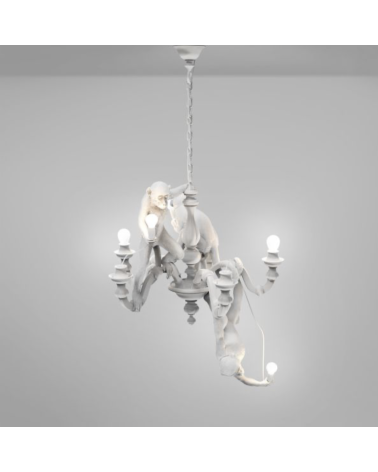 Seletti - Lampadario "Monkey Chandelier" Bianco