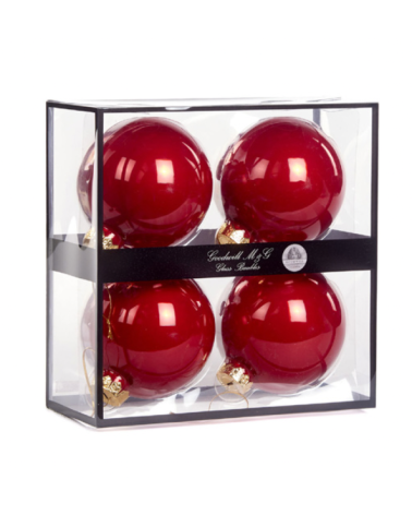 Goodwill - Set 4 Palline Rosse Opache