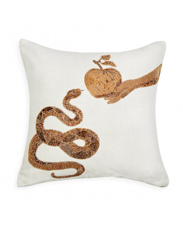 Jonathan Adler Cuscino "Muse Snake & Apple"